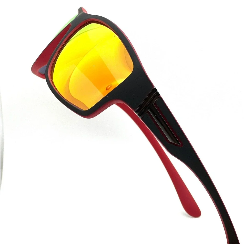 Sport Polarized Men Sunglasses Red‎ Fire Mirrored Lens Driving Fishing Outdoor